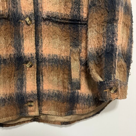 American Eagle | Lined Brushed Plaid Neutral Tone Jacket - Size M - Picture 4 of 14